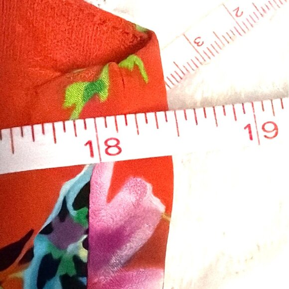 Floral Sleeveless Dress Size 14 Orange Multicolor Easter spring summer - Picture 4 of 5